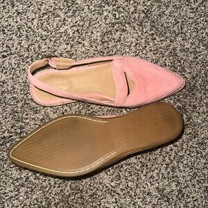 NEW Sperry Pink Suede Pointed Slingback Mules Size 6